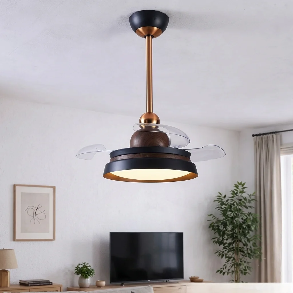 Modern Retractable LED Ceiling Fan