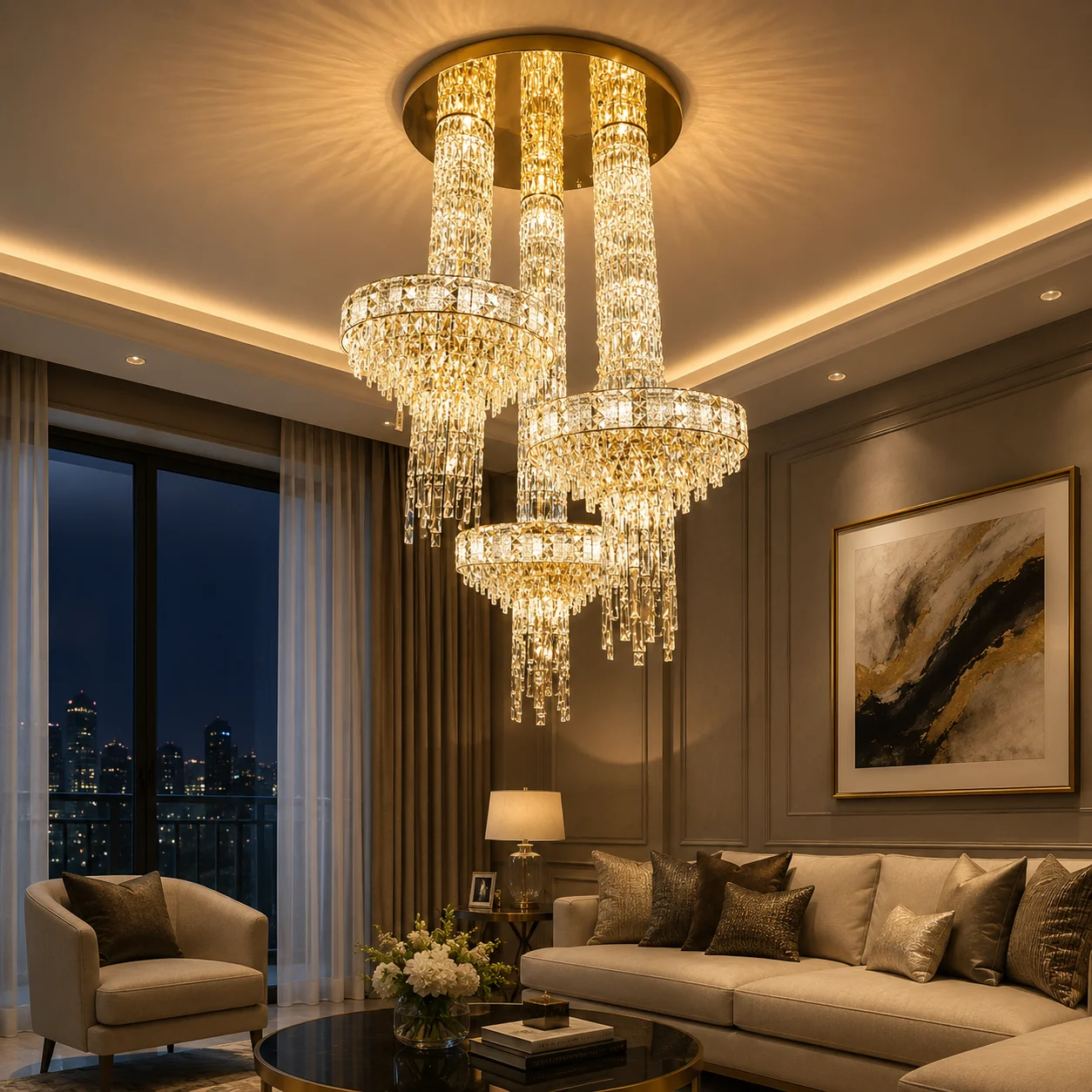Multi-Tier Hanging Chandelier