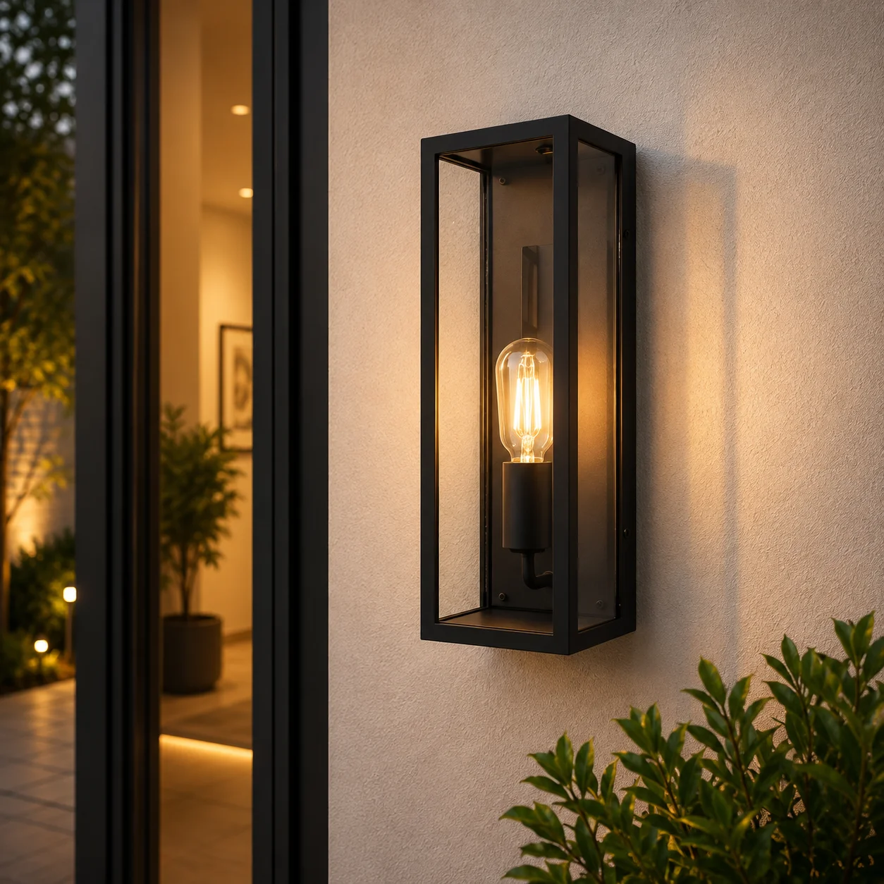 Modern Rectangular Box Outdoor Wall Sconce