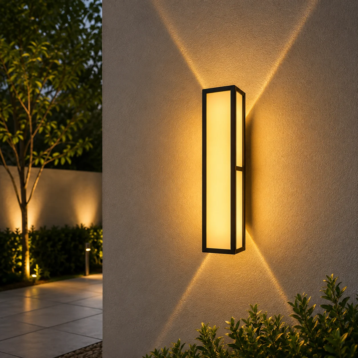 Modern Rectangular Exterior LED Wall Sconce